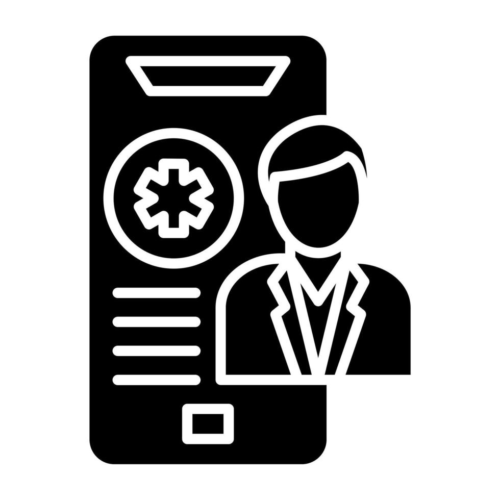 telemedicina icono estilo vector