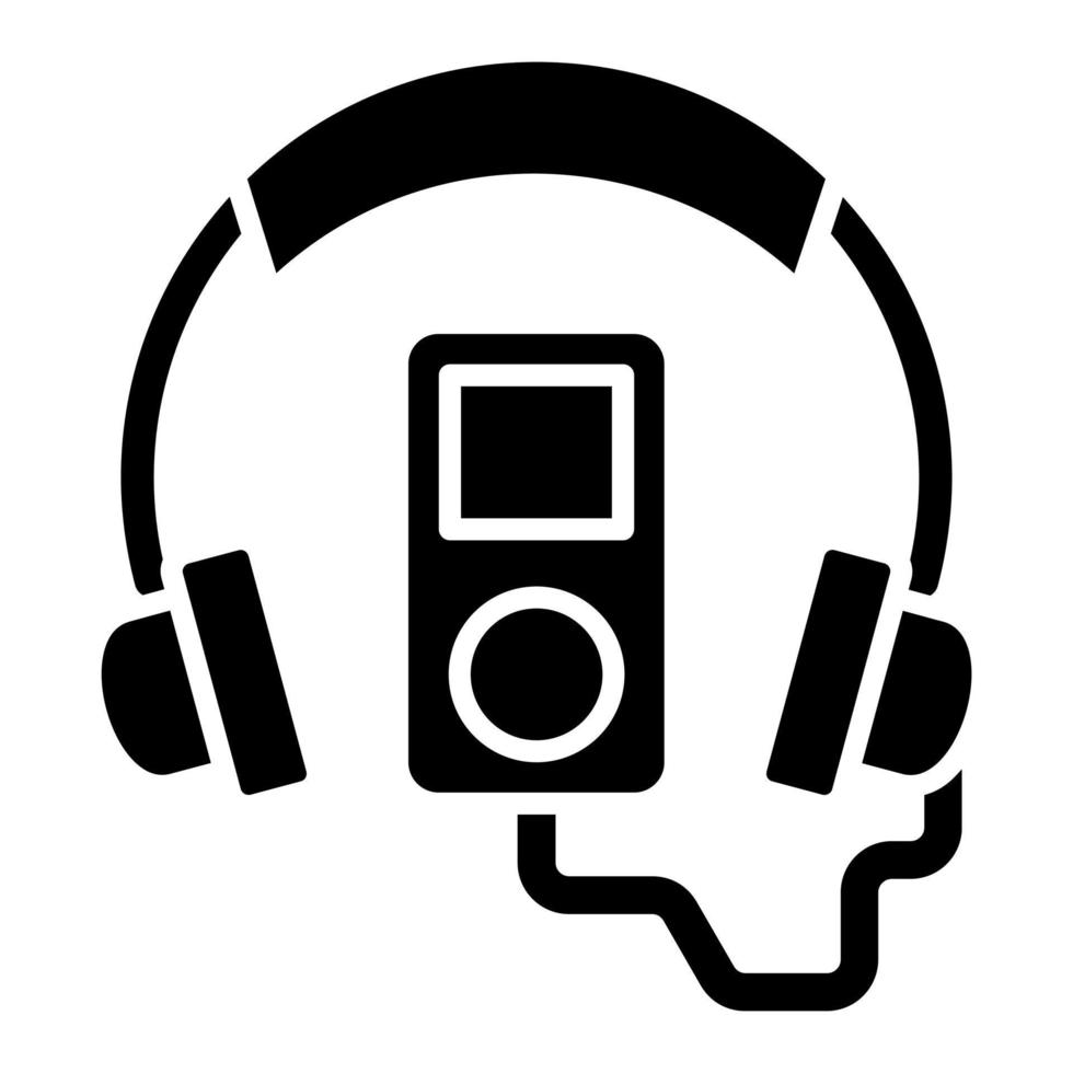 audio guía icono estilo vector