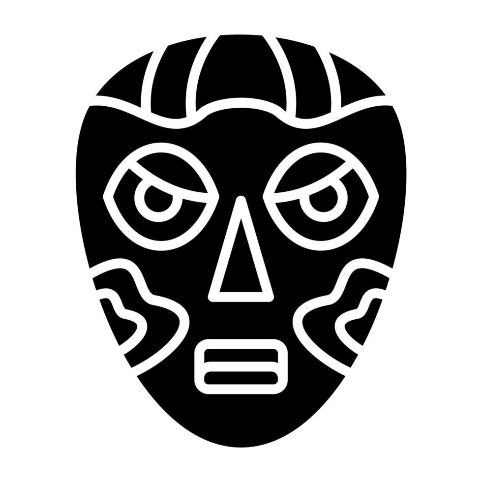 africano máscara icono estilo vector