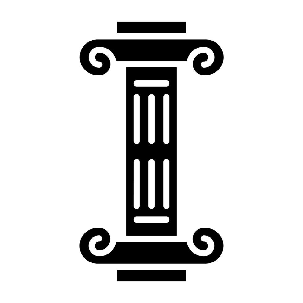 columna icono estilo vector