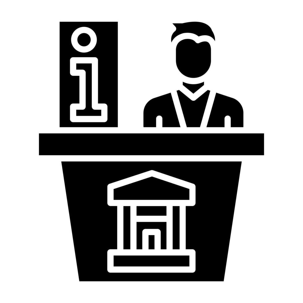 Info Desk Icon Style vector