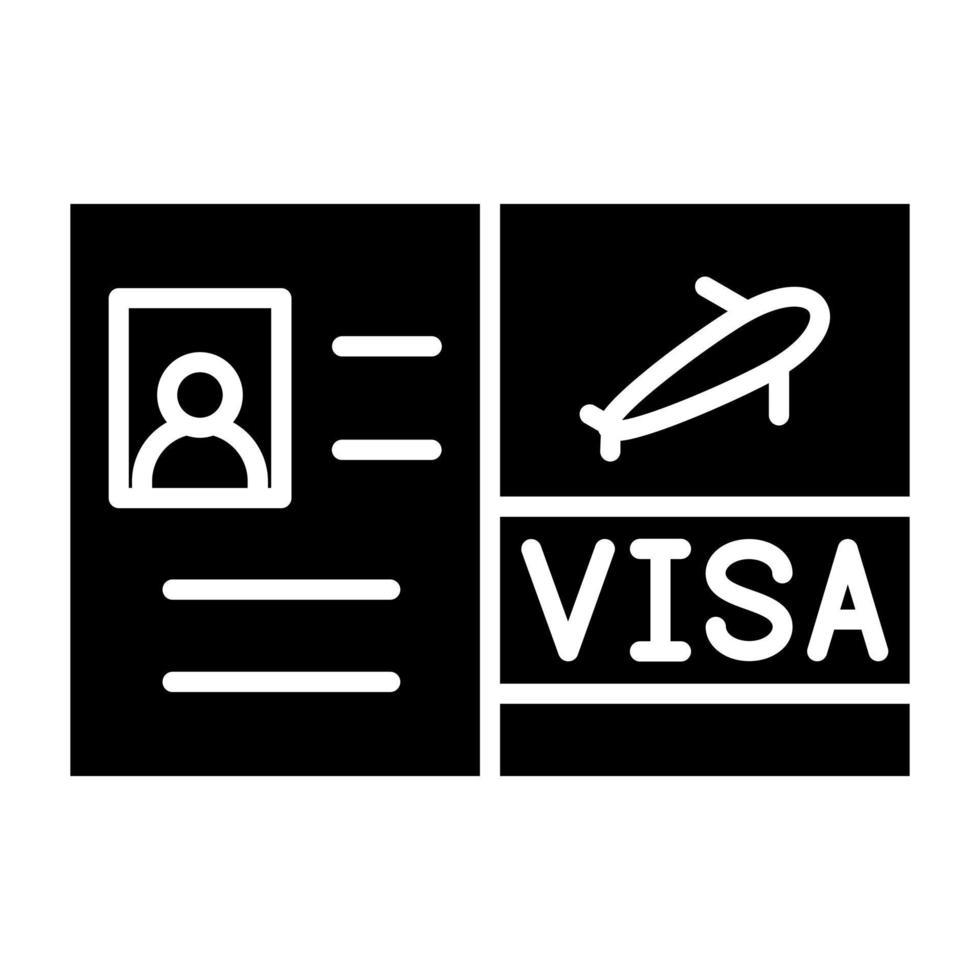 Travel Visa Icon Style vector