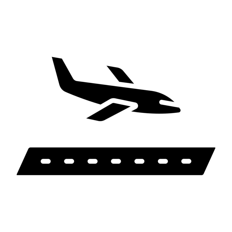 estilo de icono de aterrizaje vector