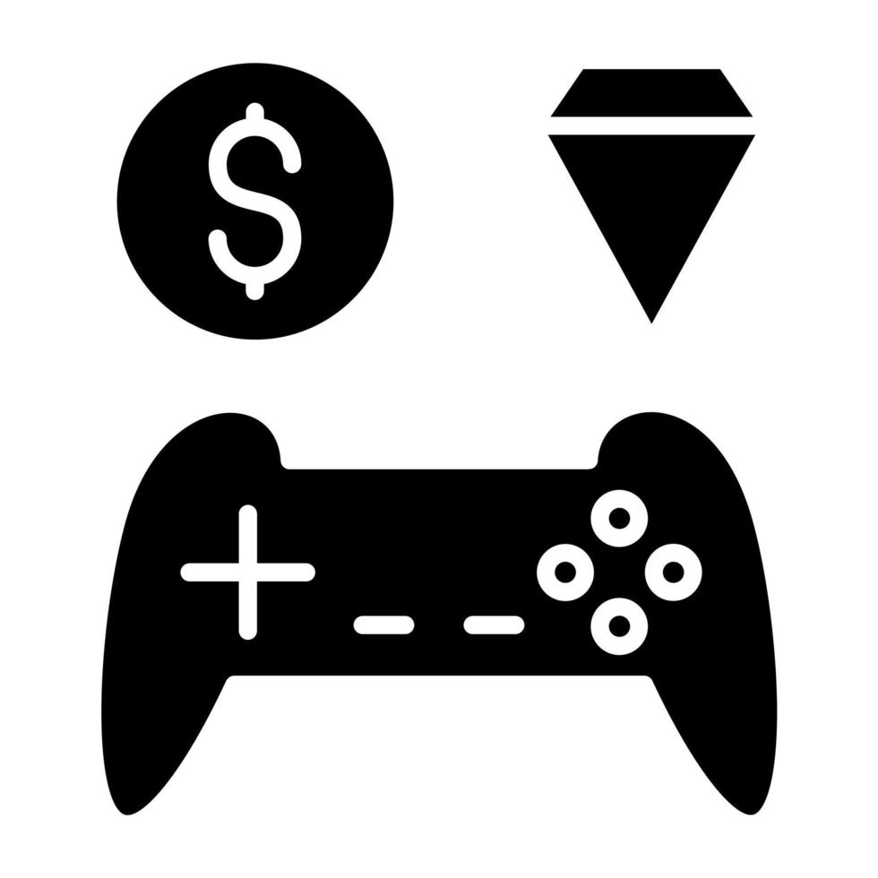 In-Game Currency Icon Style vector