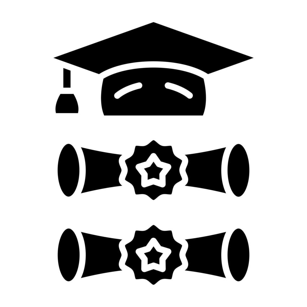 Double Degree Icon Style vector