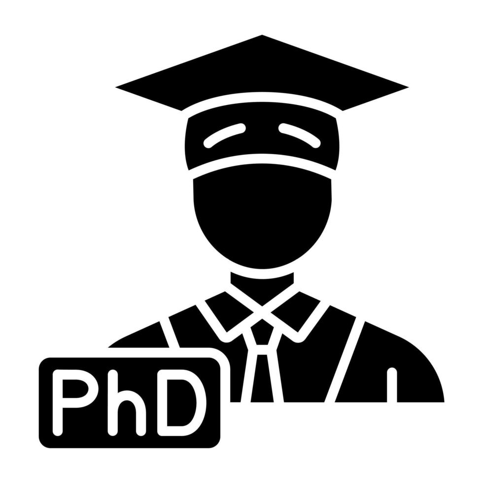 Phd Icon Style vector