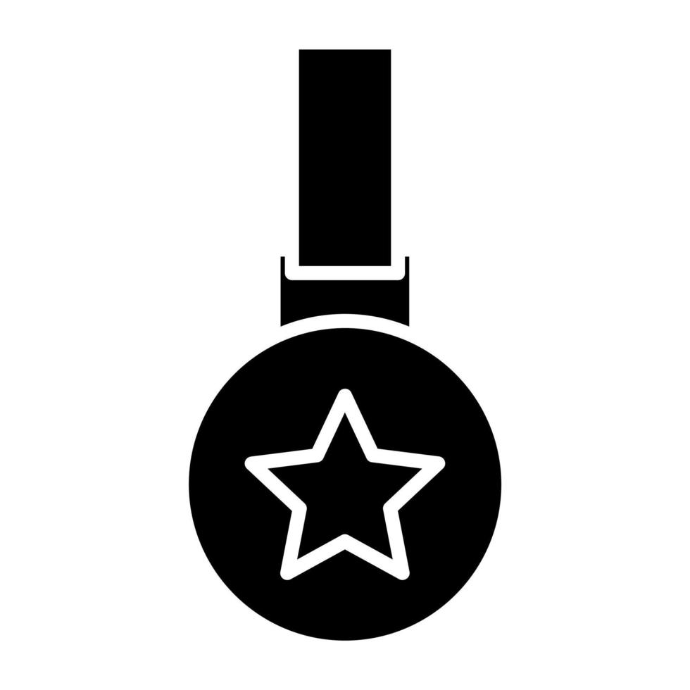 estilo de icono de medalla vector