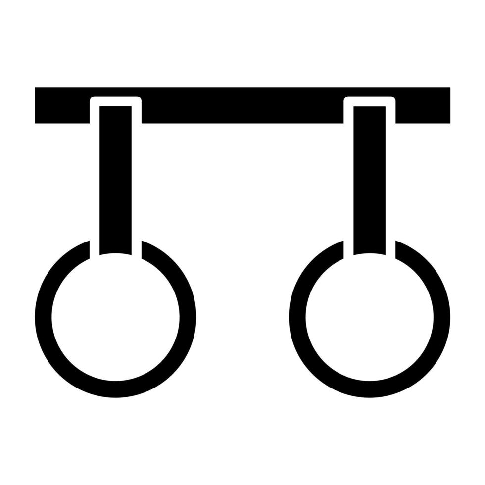 Gym Rings Icon Style vector