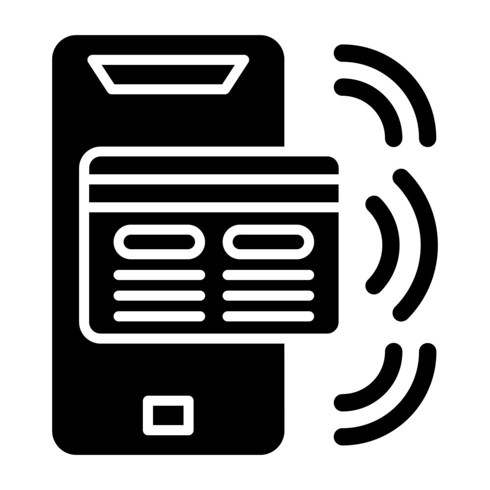 Contactless Payment Icon Style vector