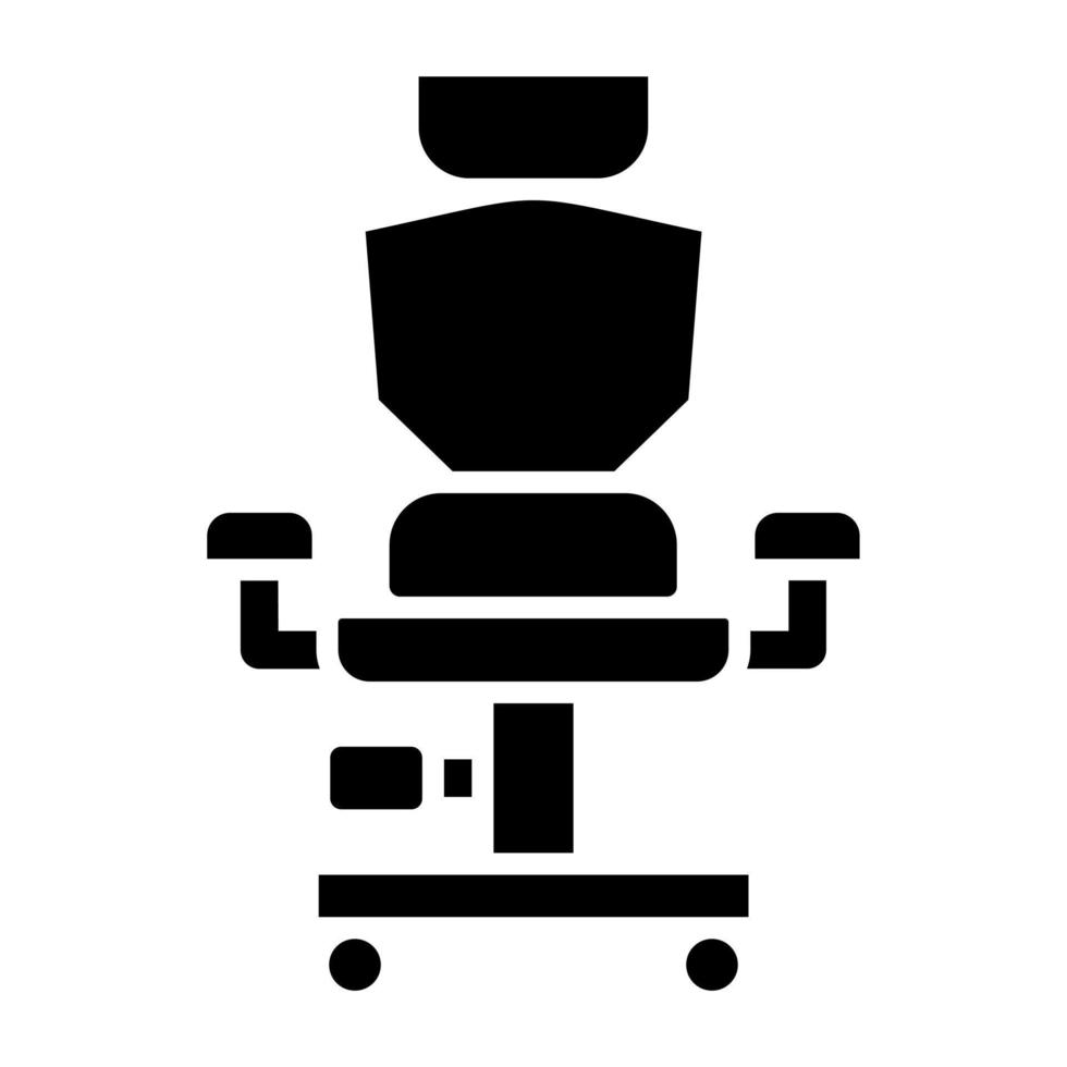 estilo de icono de silla de juego vector