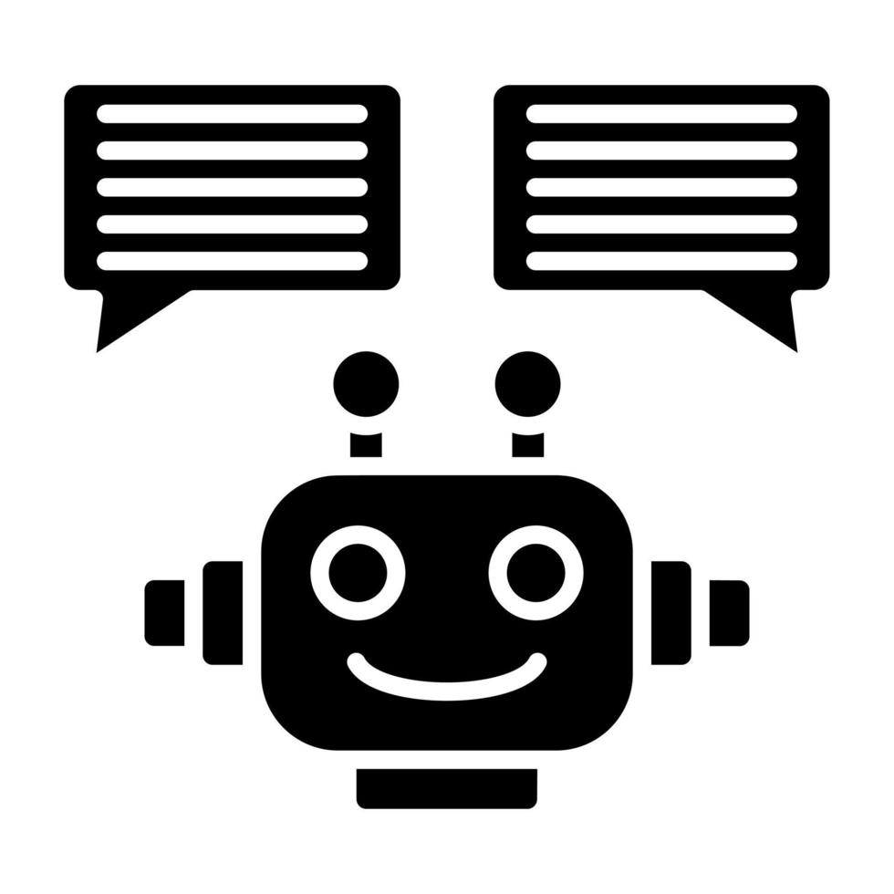 Chatbot Icon Style vector