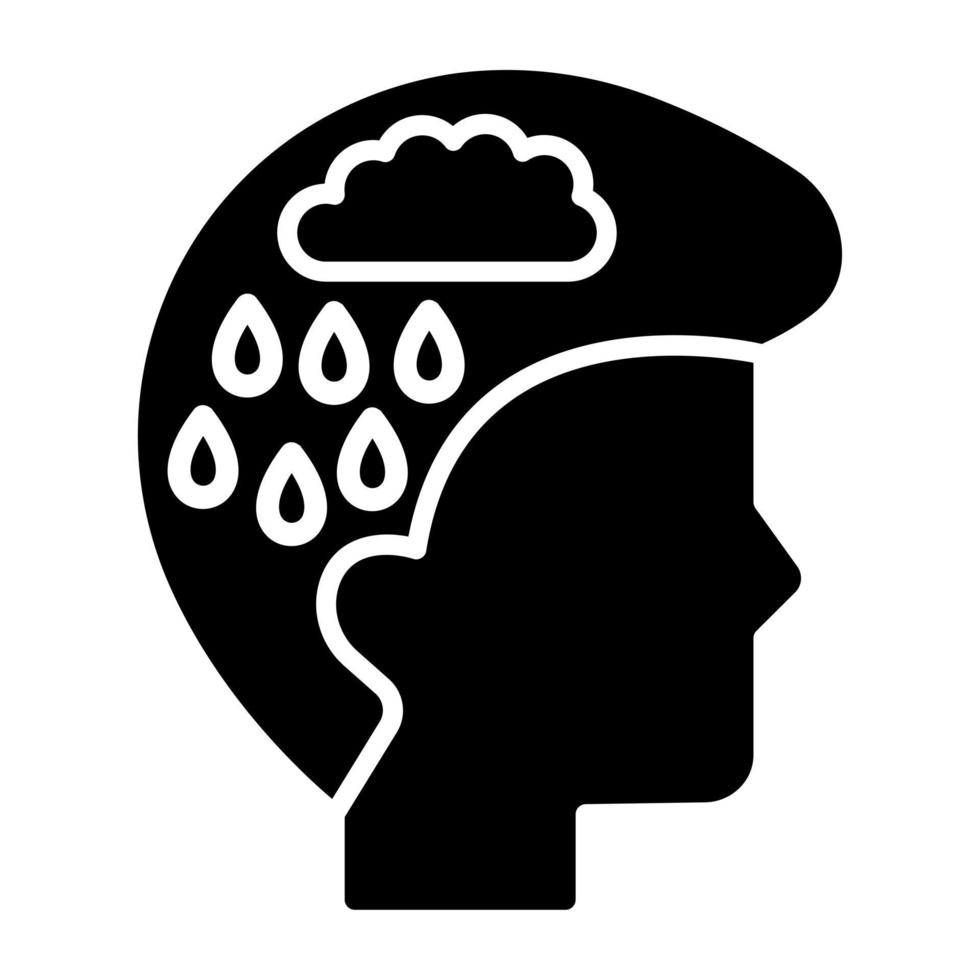 Depression Icon Style vector