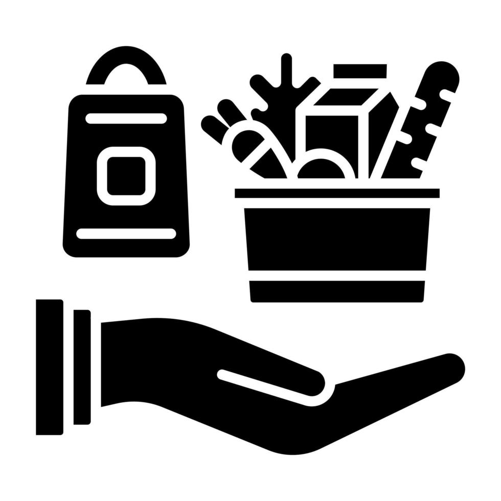 Groceries Delivery Icon Style vector