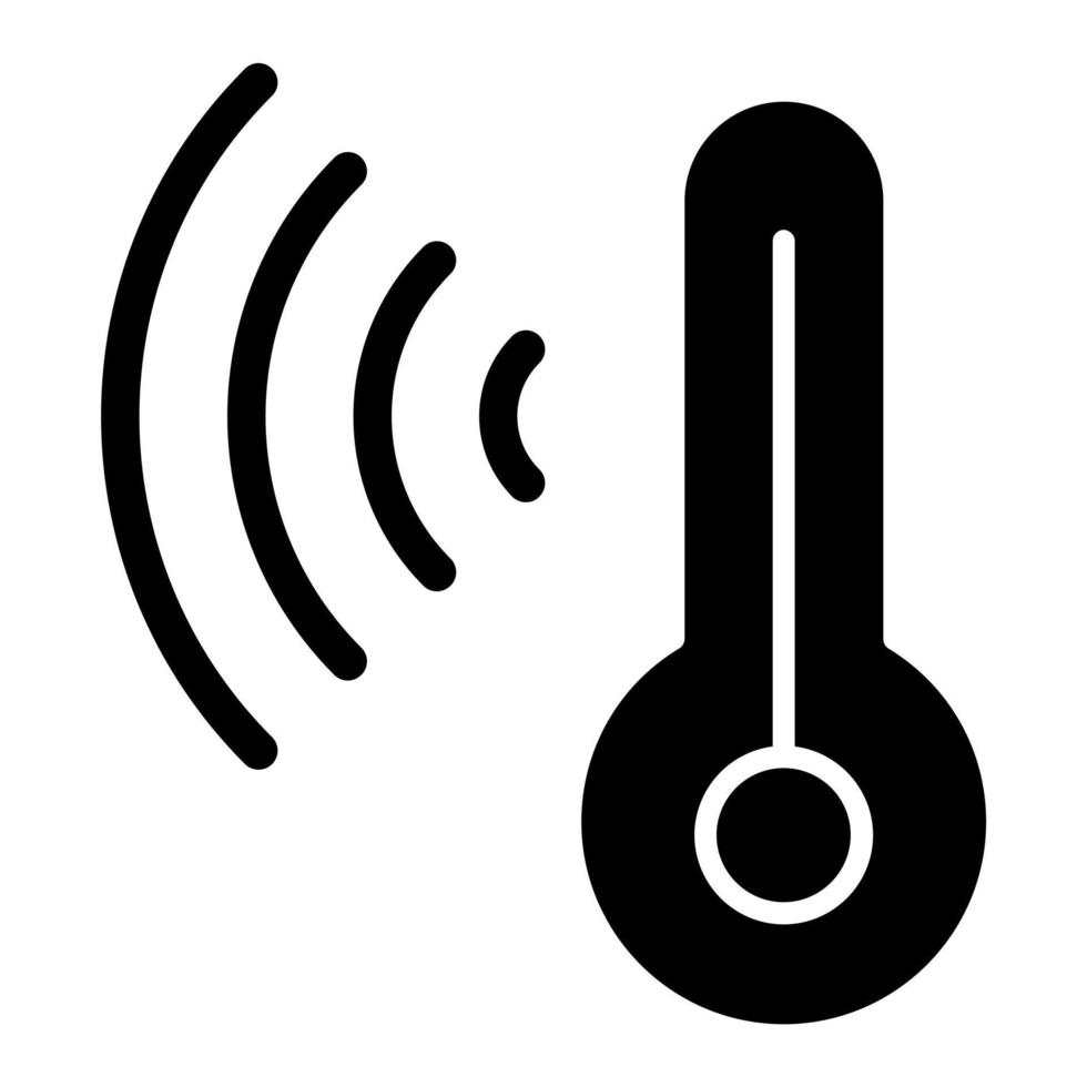 inteligente temperatura icono estilo vector