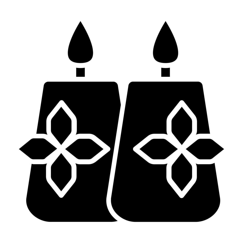 Spa Candle Icon Style vector