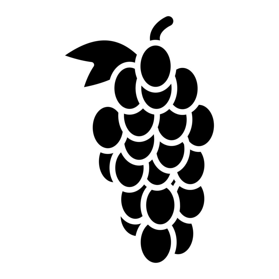 estilo de icono de uvas vector