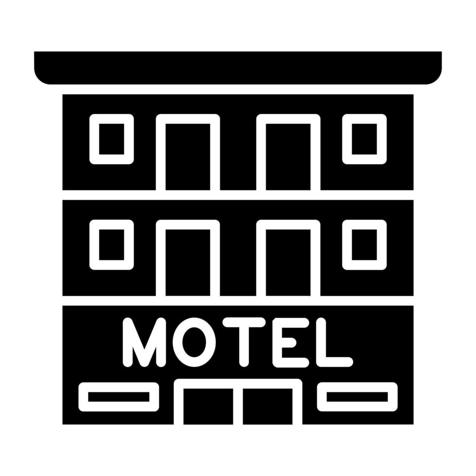 motel icono estilo vector