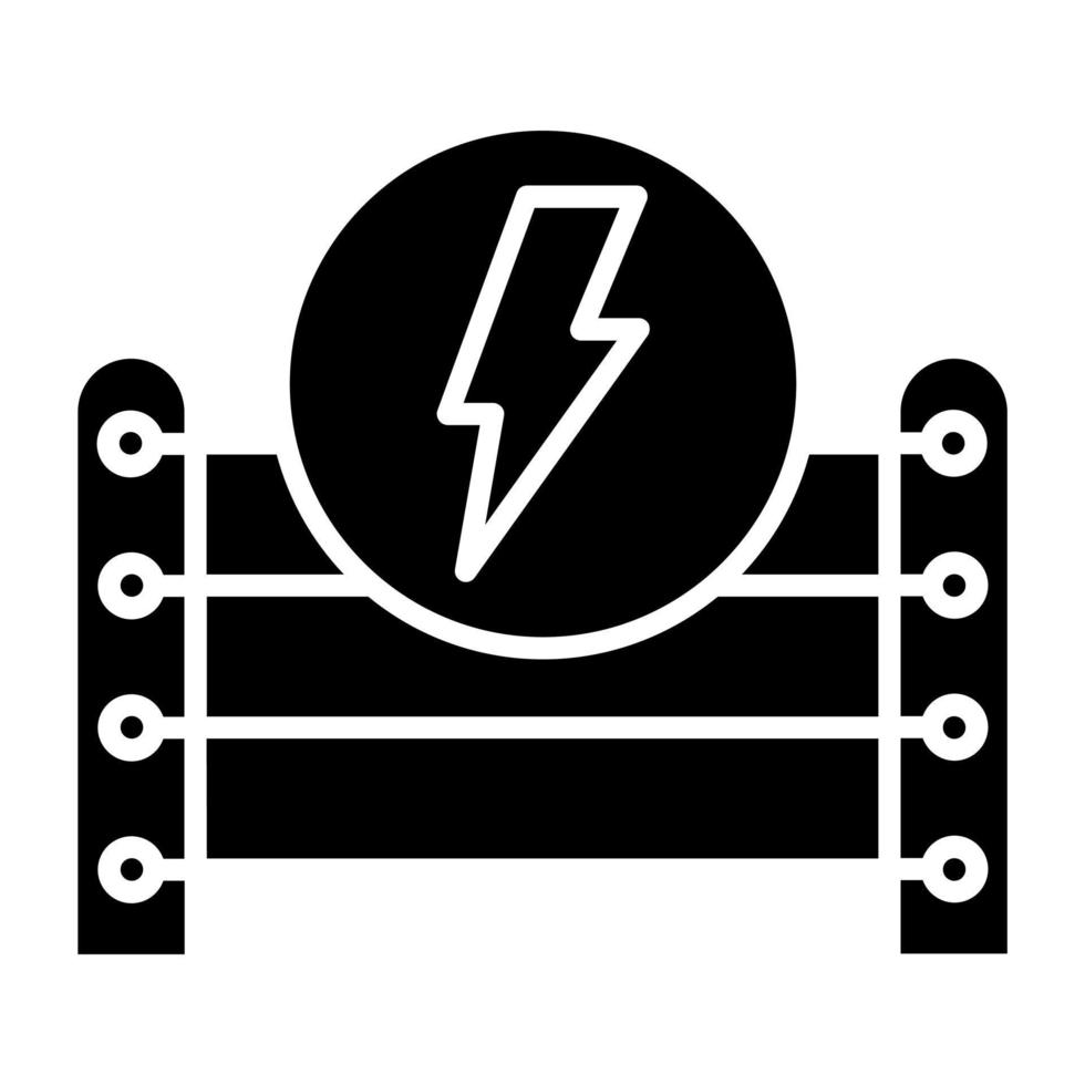 Electric Fence Icon Style vector