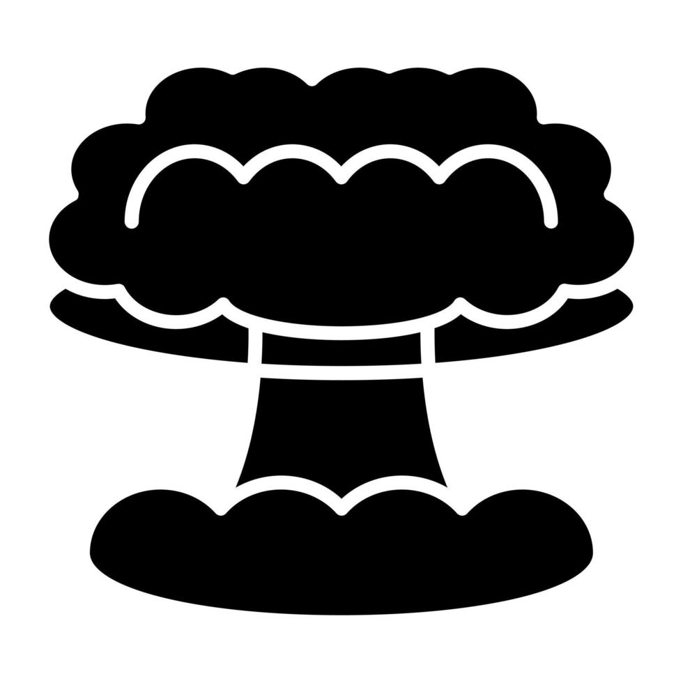 nuclear explosión icono estilo vector