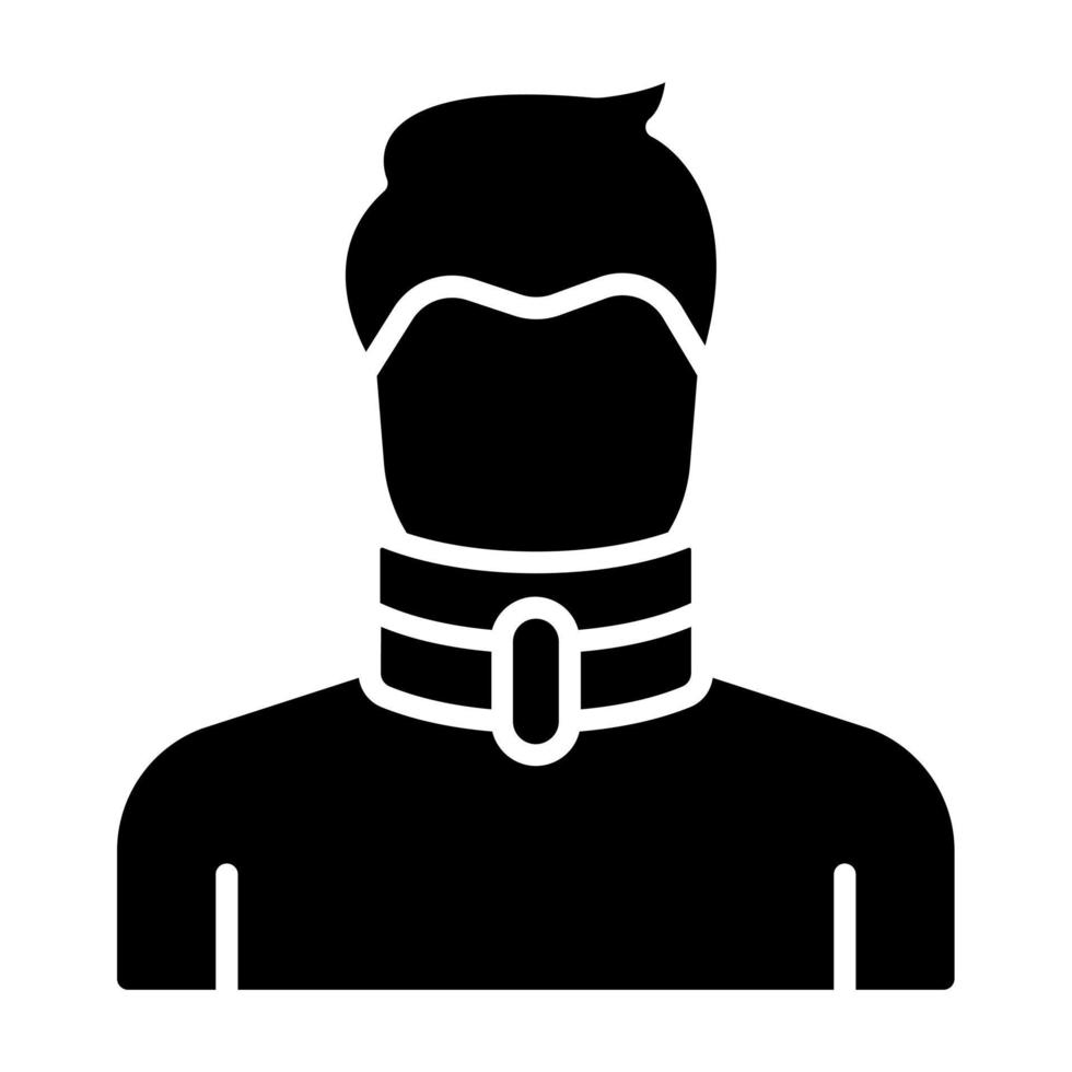 Broken Neck Icon Style vector