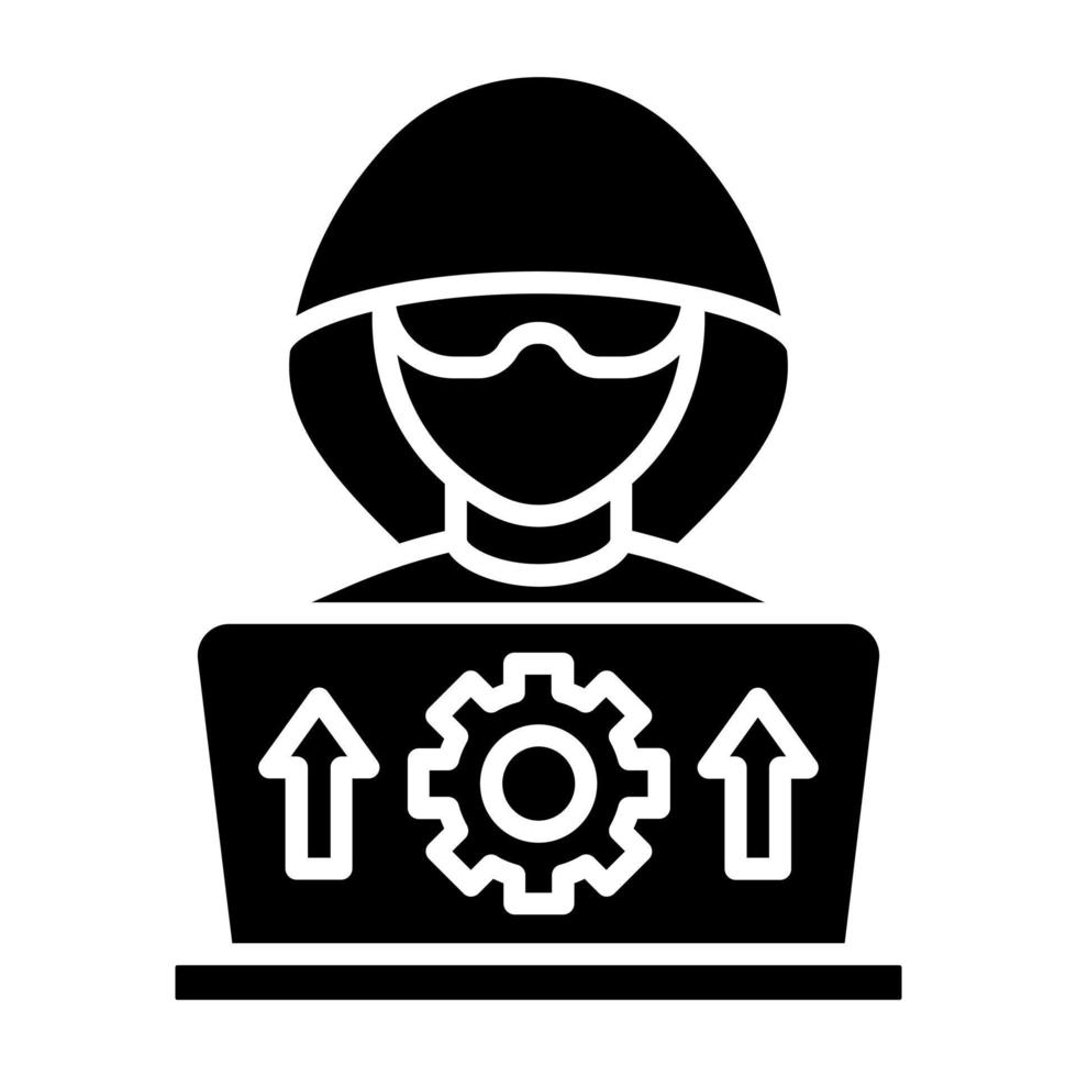 crecimiento hackear icono estilo vector