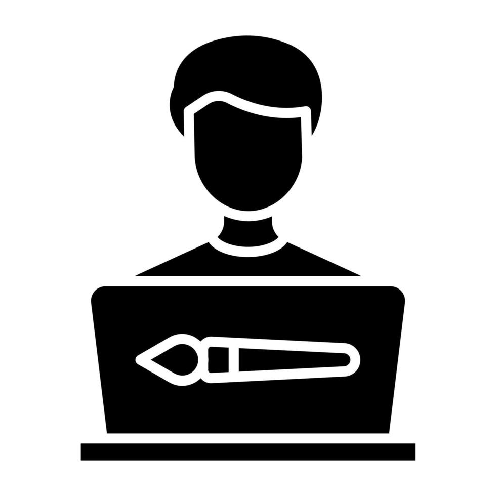 Graphic Designer Icon Style vector