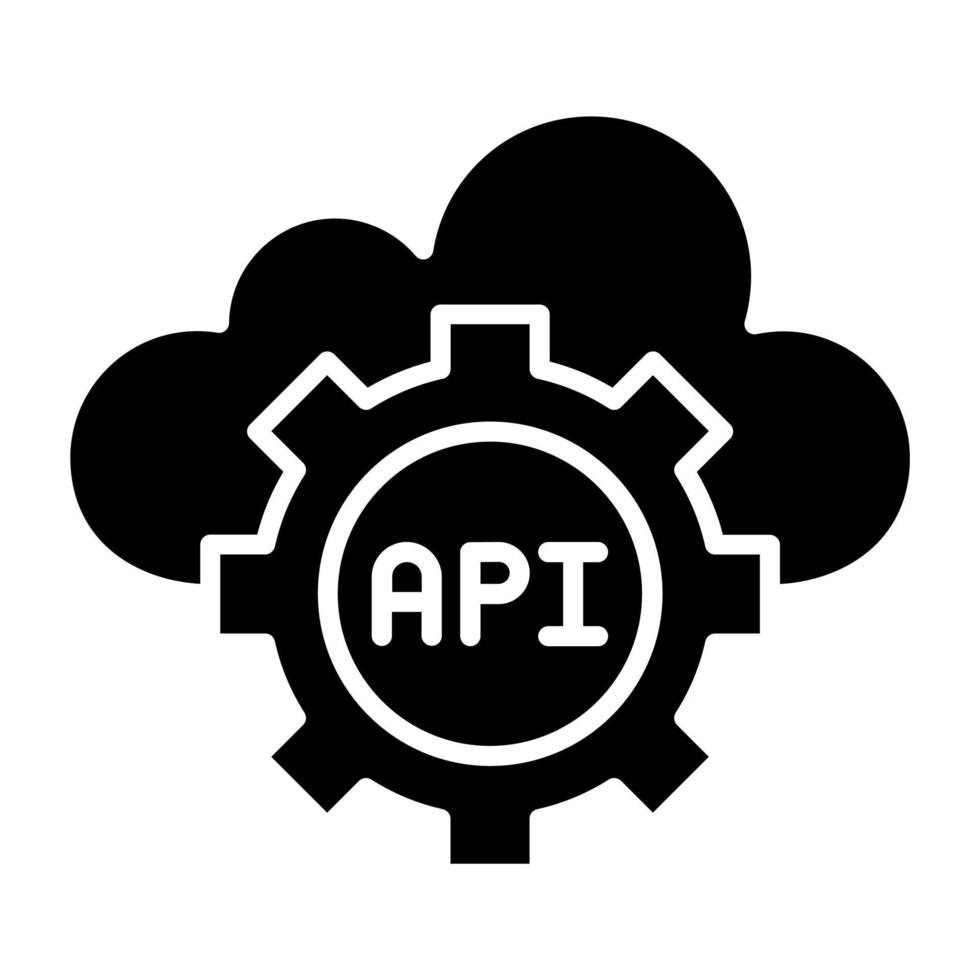 estilo de icono de API vector