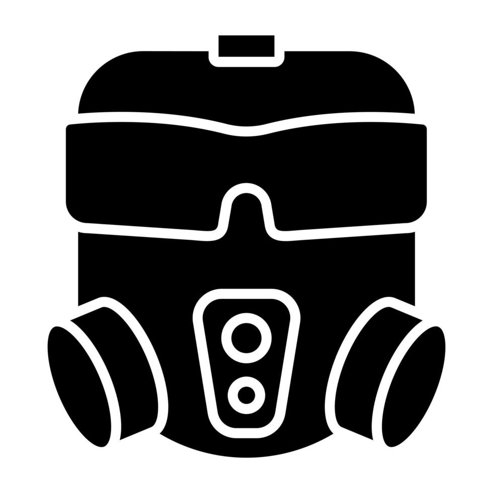 estilo de icono de máscara de gas vector