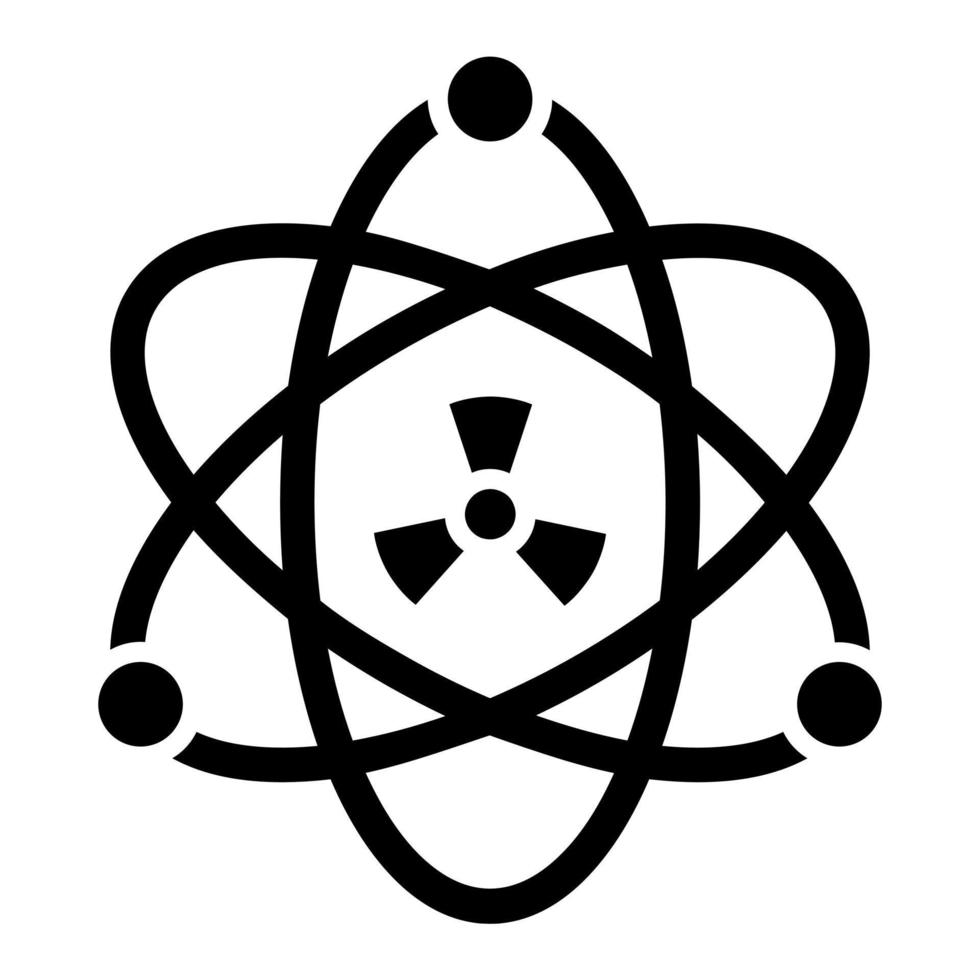 nuclear fisión icono estilo vector