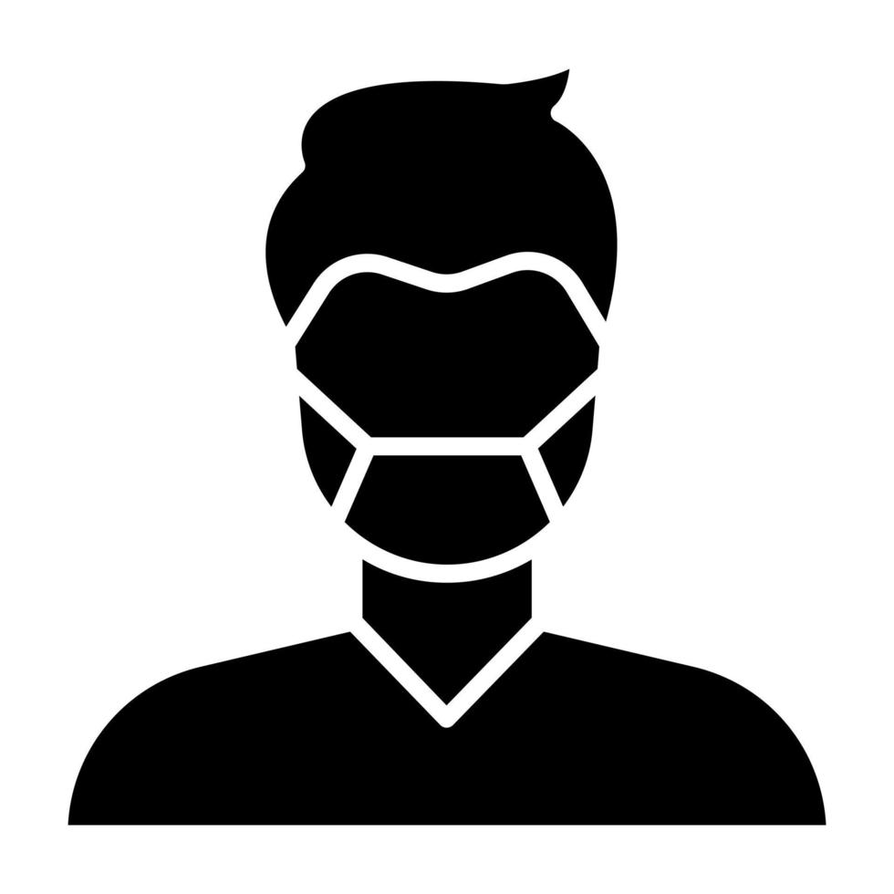 Face Mask Icon Style vector
