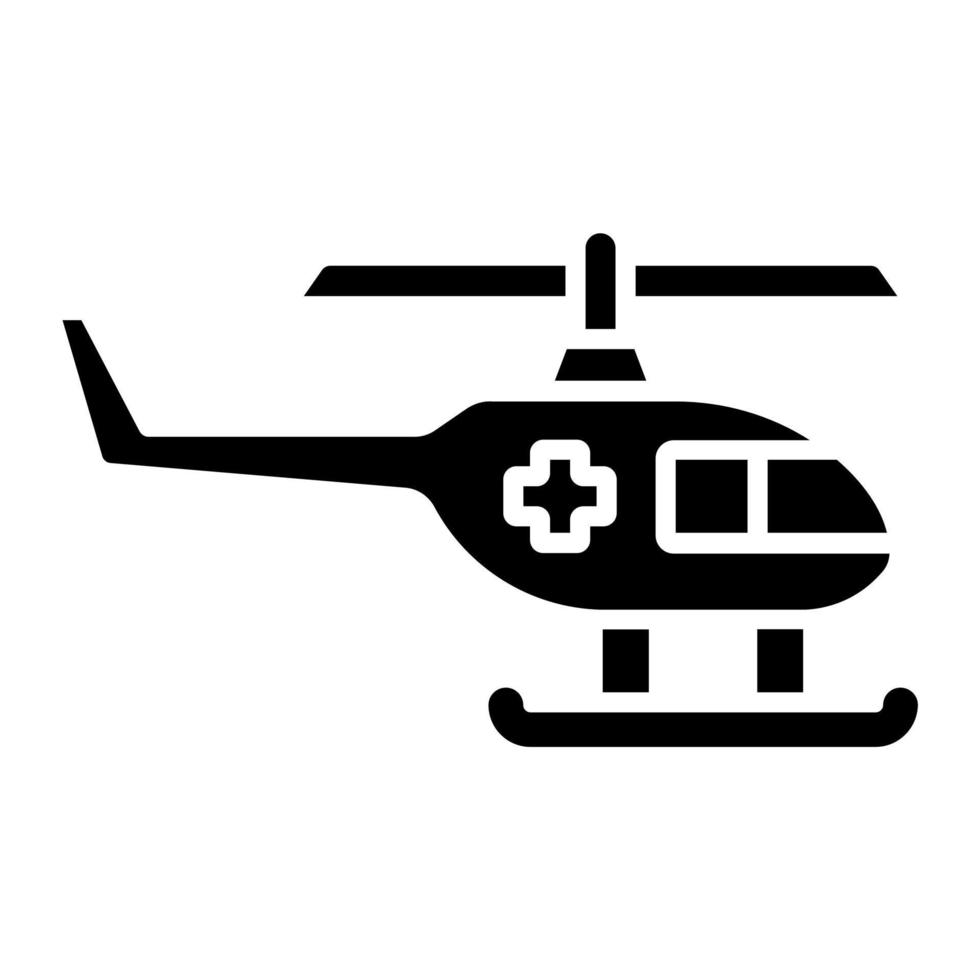 estilo de icono de helicóptero vector