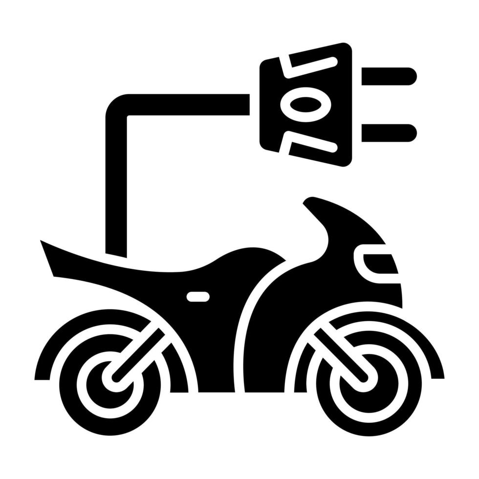 eléctrico bicicleta icono estilo vector