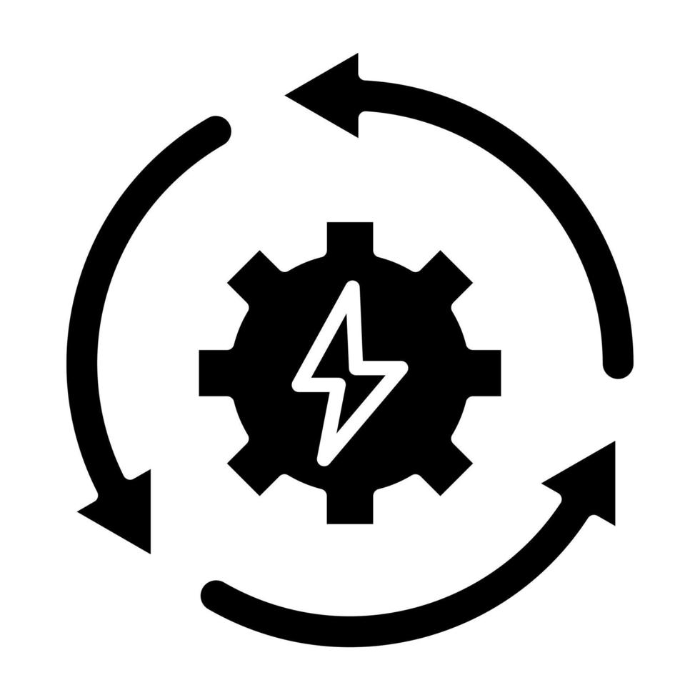 Recycle Energy Icon Style vector