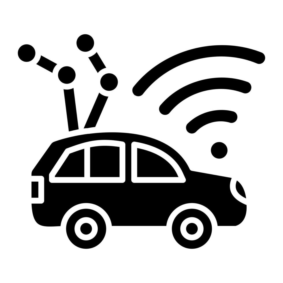 Autonomous Vehicle Icon Style vector