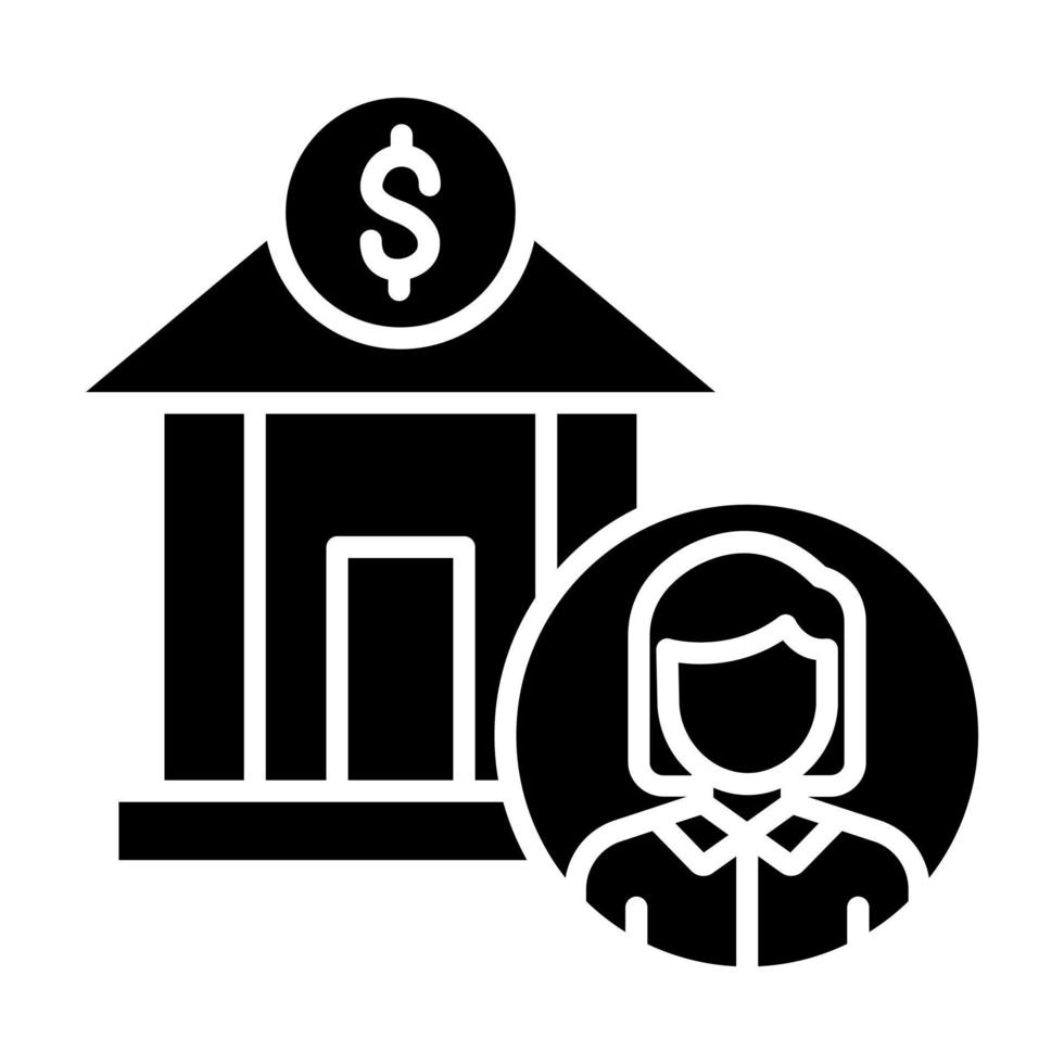 Bank Account Icon Style vector