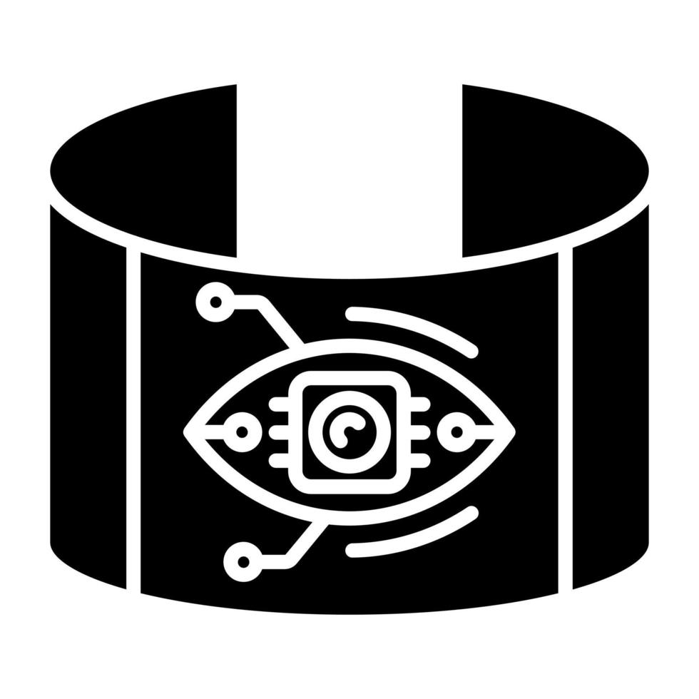 ojo aumento icono estilo vector