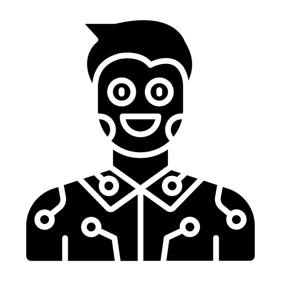 Humanoid Icon Style vector