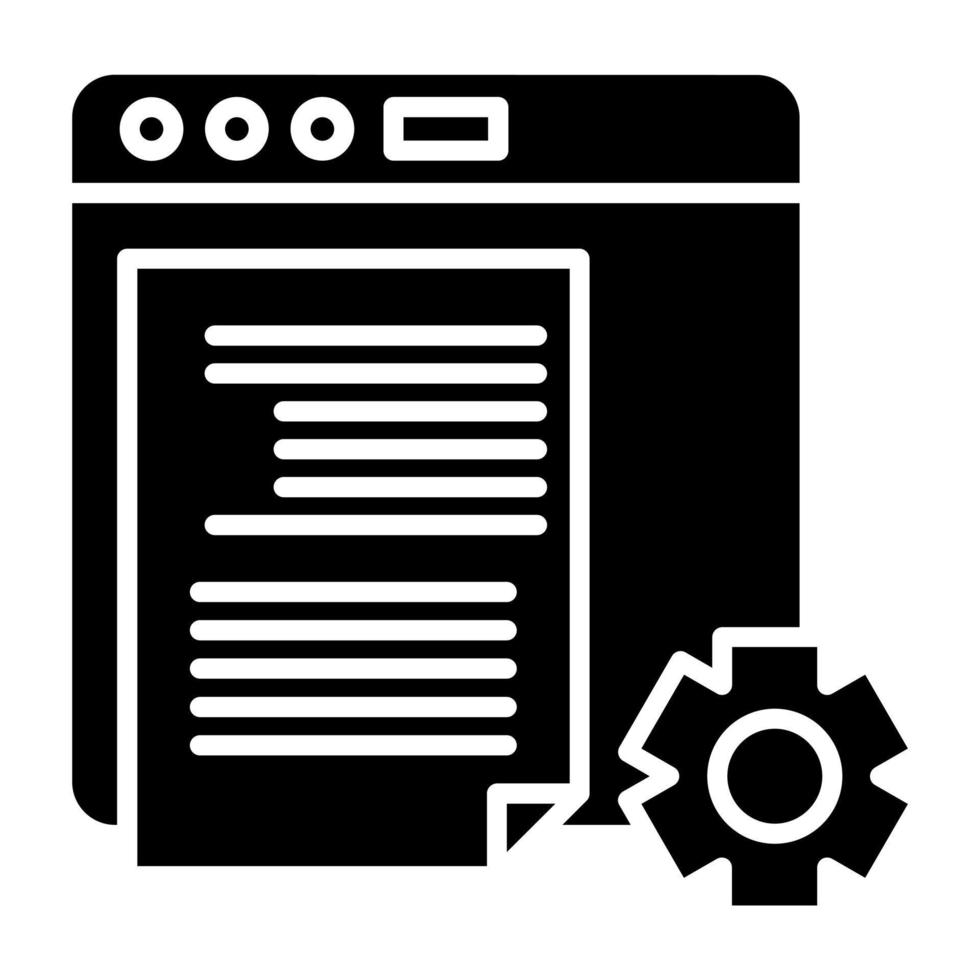 Content Management System Icon Style vector