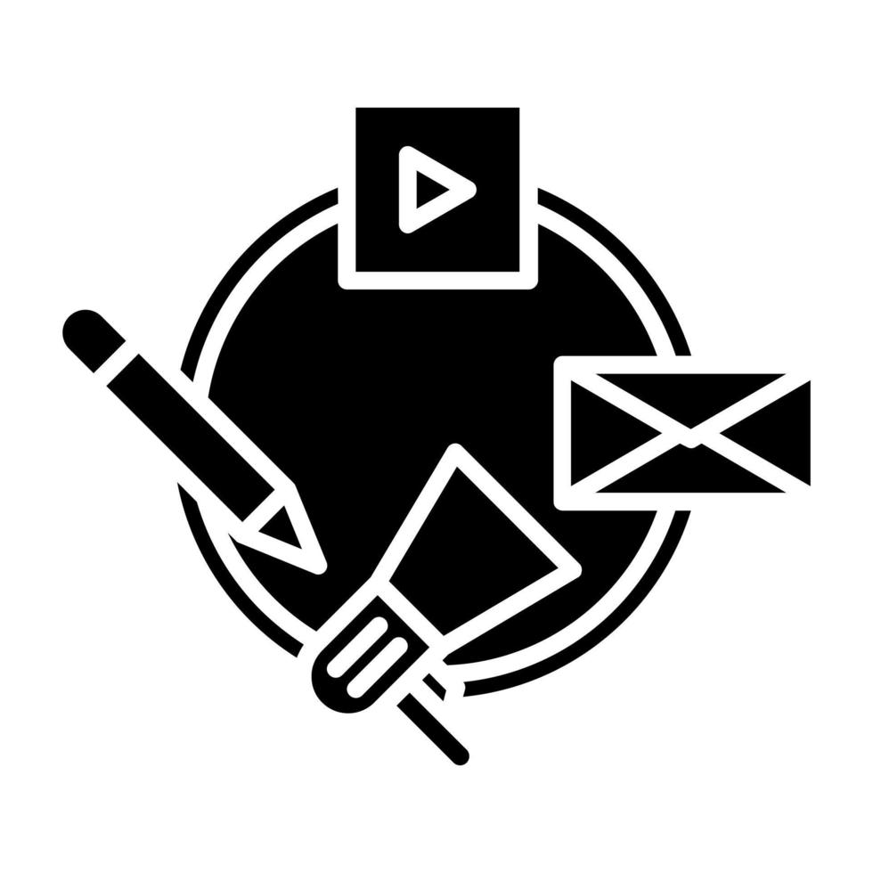 Marketing Strategy Icon Style vector