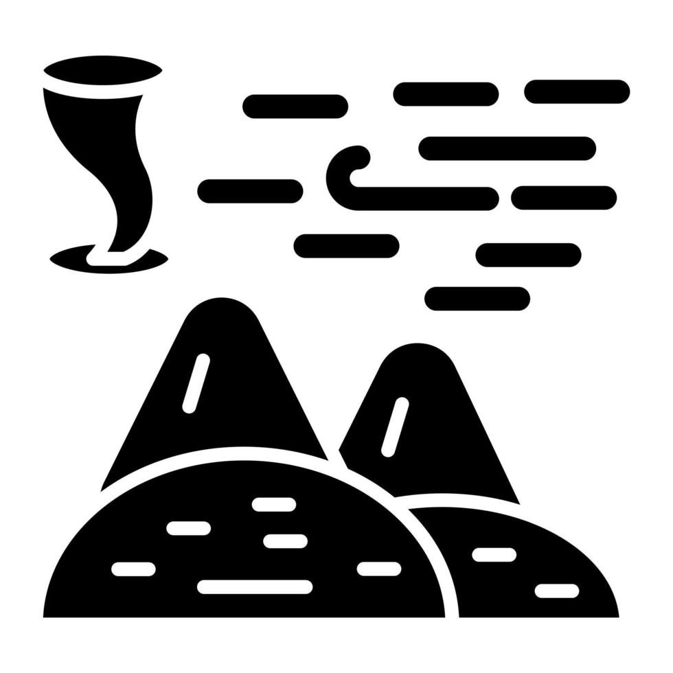 Desert Sandstorm Icon Style vector