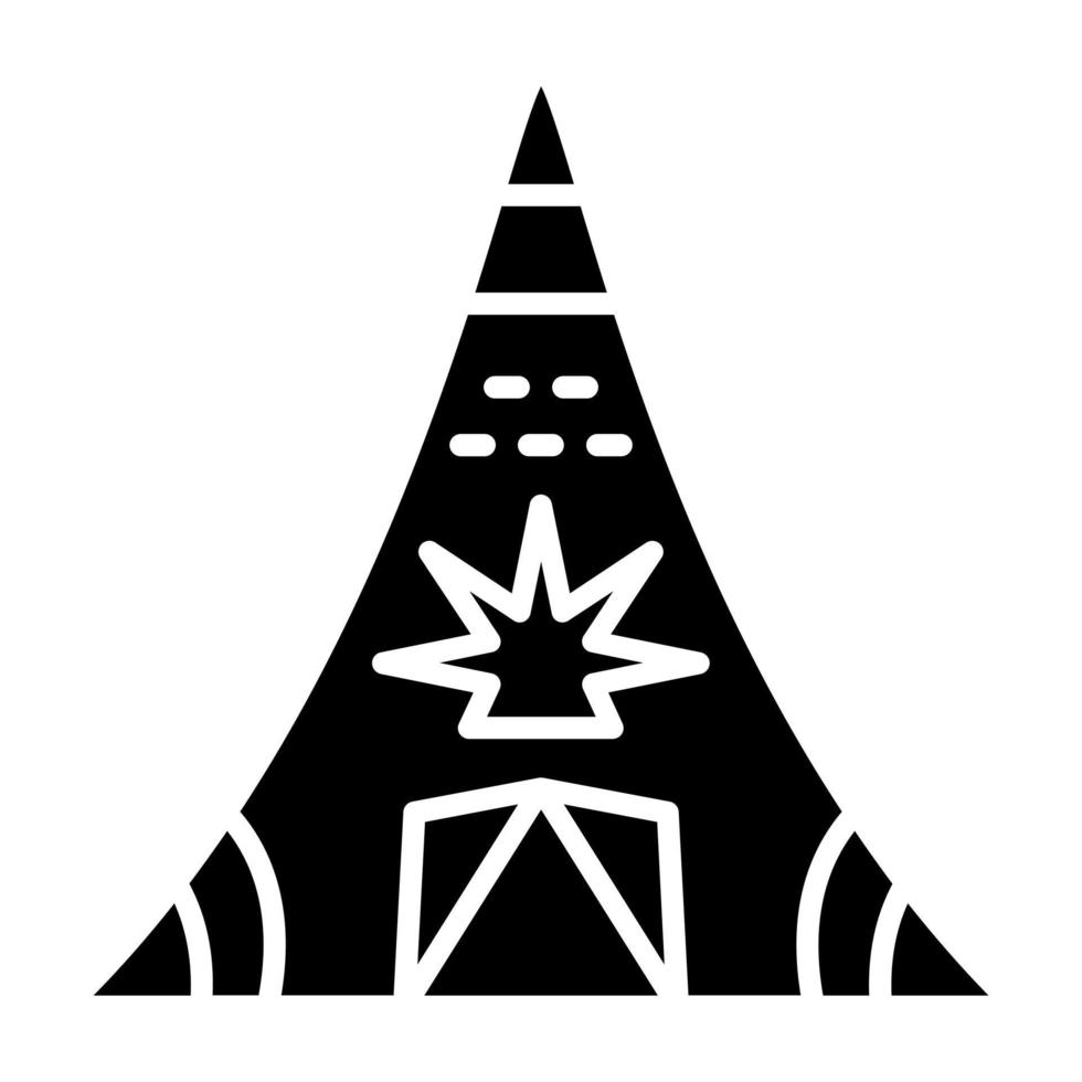 Desert Tipi Icon Style vector