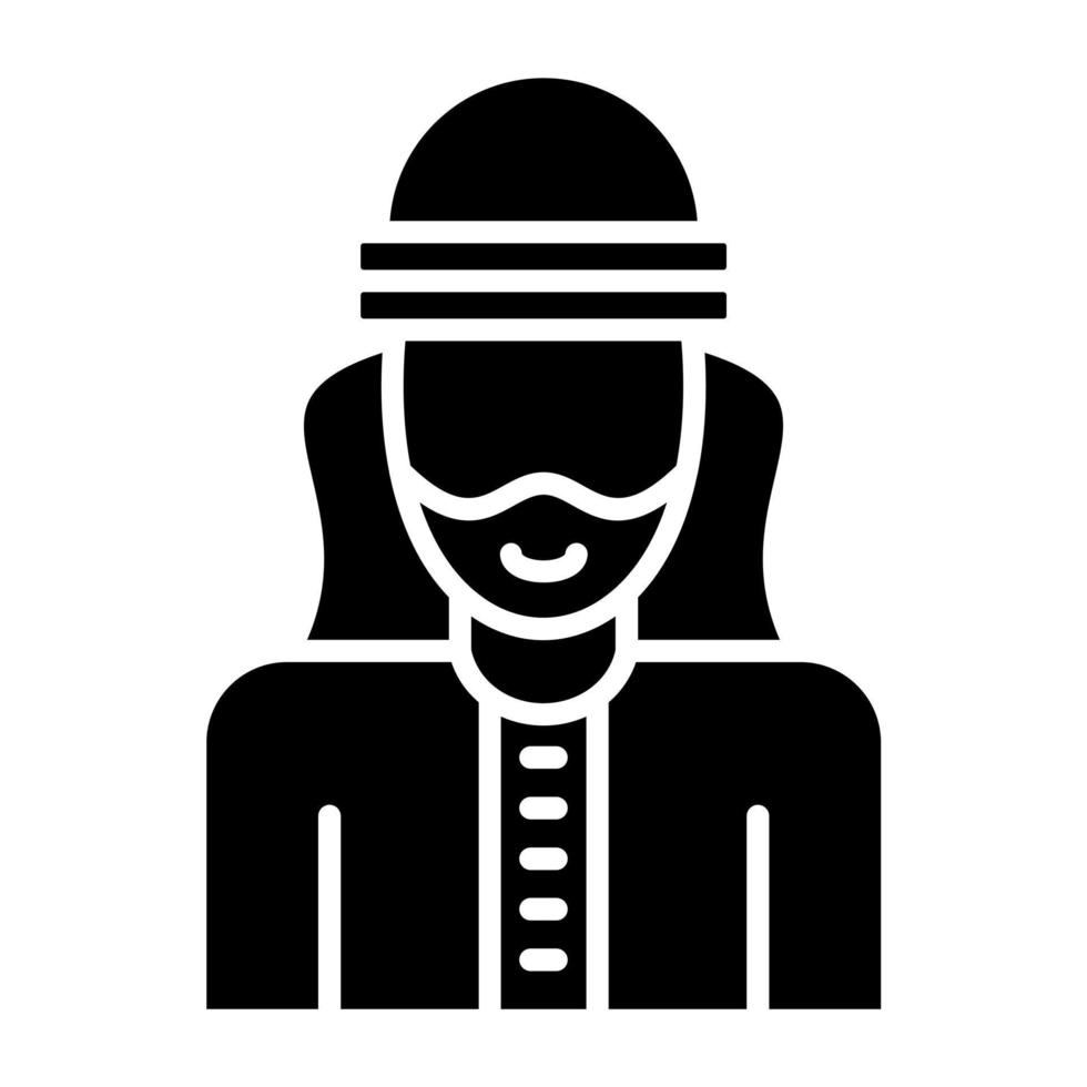 masculino beduino icono estilo vector