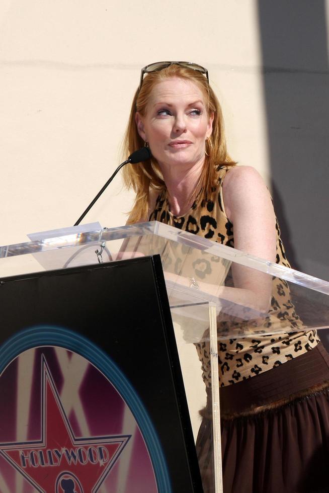 Marg Helgenberger    at  the Hollywood Walk of Fame Star Ceremony for WIlliam Petersen in front of Mussos  Franks Resturant in Los Angeles CA on February 3 20092008 photo
