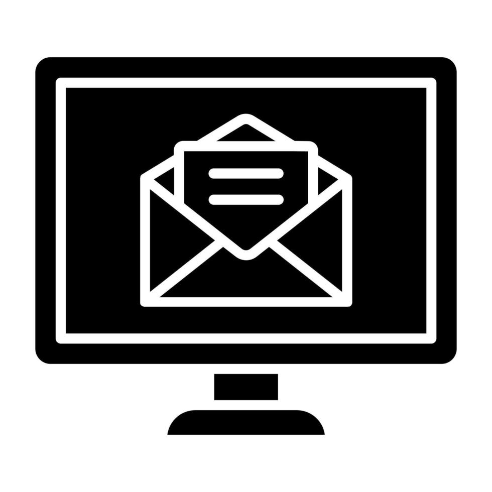 Desktop Messaging Icon Style vector