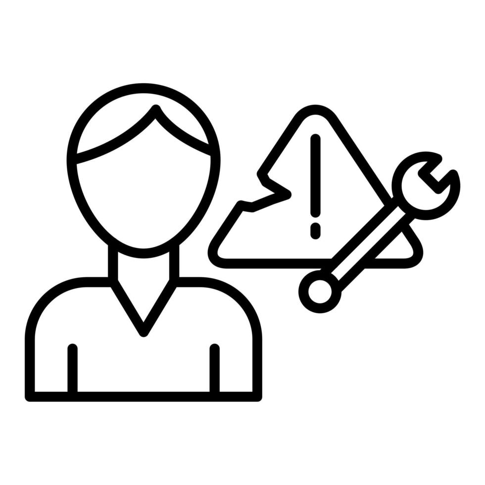 Fixer Male Icon Style vector