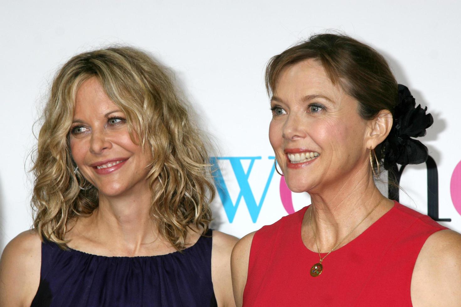 Meg Ryan and Annette Bening  arriving at the premiere of The Women at Manns Village Theater in WestwoodCA onSeptember 4 20082008 photo