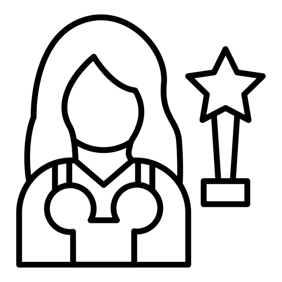 Actress Icon Style vector