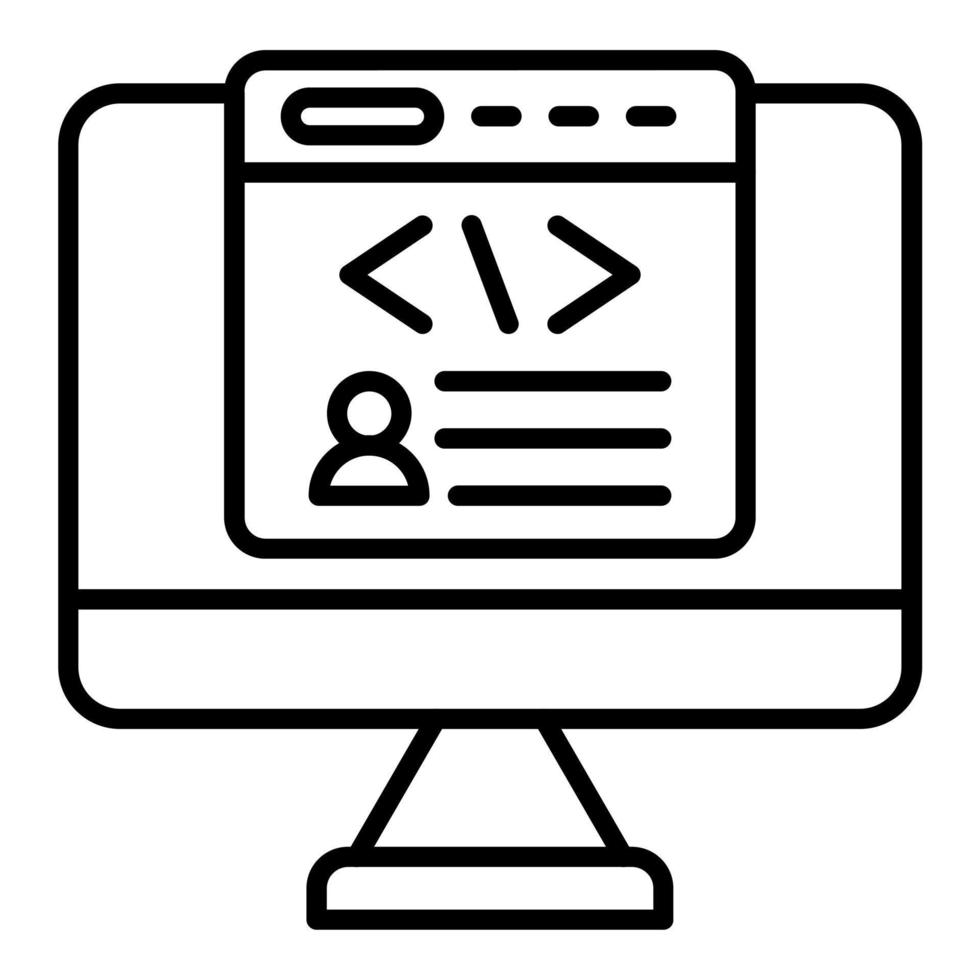 Front End Development Icon Style vector