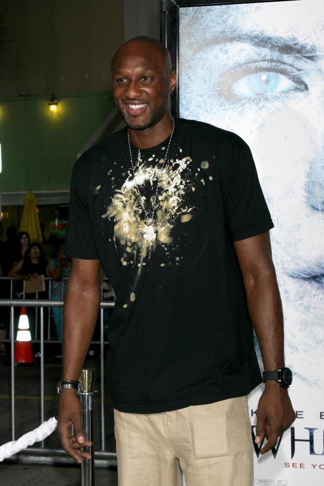 Lamar Odom  arriving at the Whiteout Premiere at the Manns Village Theater in Westwood CA on September 9 20092009 photo