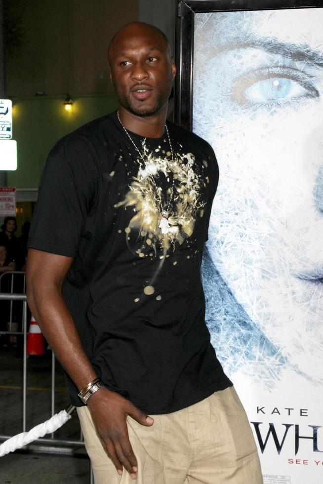 Lamar Odom  arriving at the Whiteout Premiere at the Manns Village Theater in Westwood CA on September 9 20092009 photo